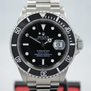 2005 Rolex Submariner 16610 "D" Serial Stainless Steel Date Automatic Watch