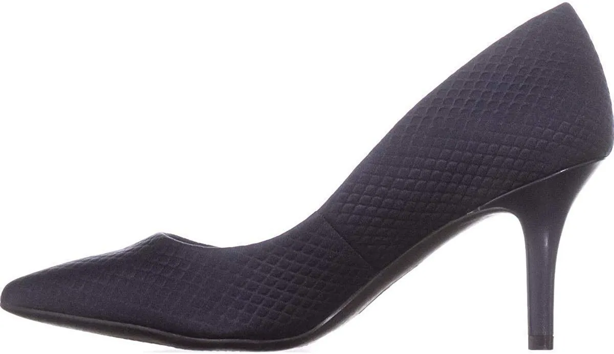 Alfani Womens Jeules Pointed Toe Classic Pumps, Navy Texture, Size 5.5