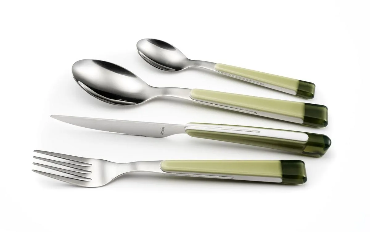 Amefa Guimauve 16 Piece Cutlery Set Green