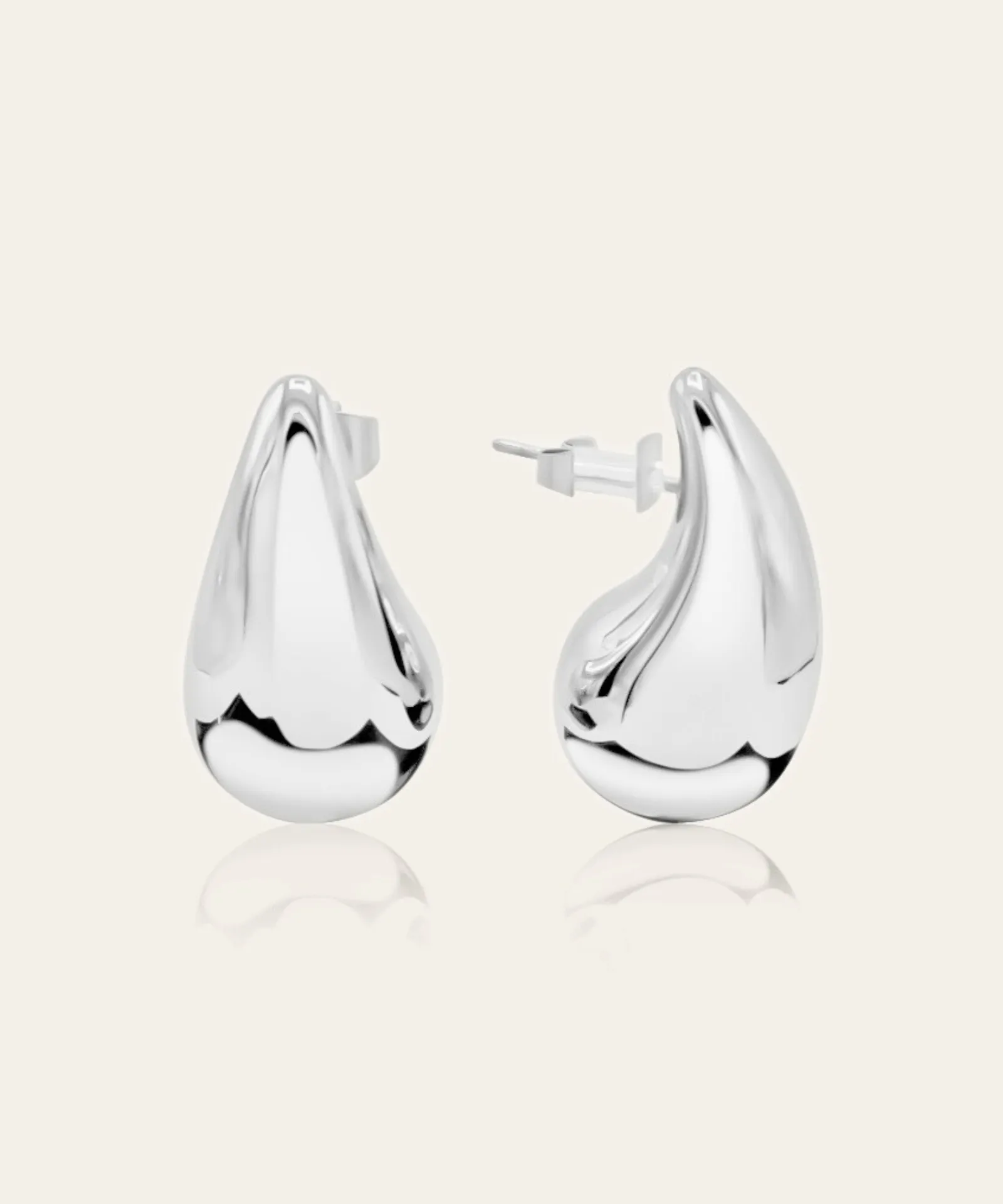 Ava Silver Teardrop Earrings