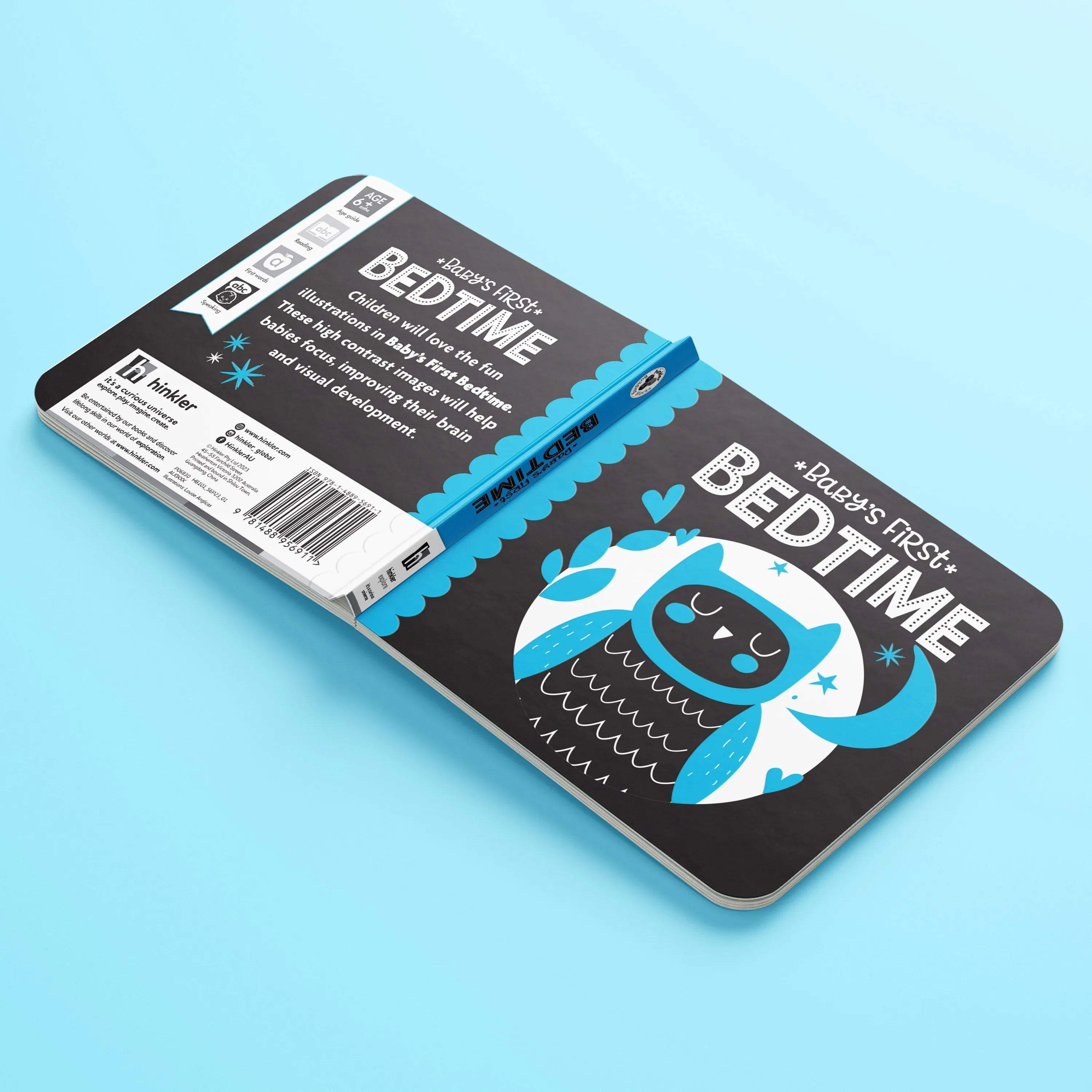 Baby’s First High Contrast Neon Board Book: Bedtime