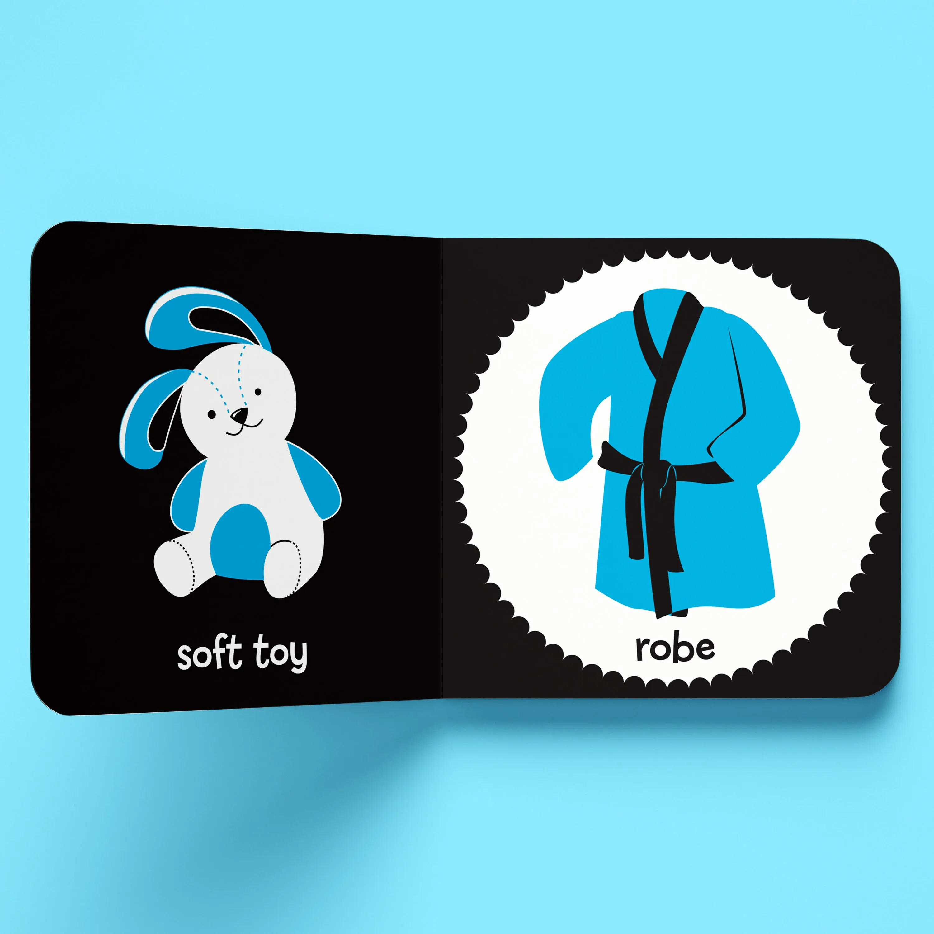 Baby’s First High Contrast Neon Board Book: Bedtime