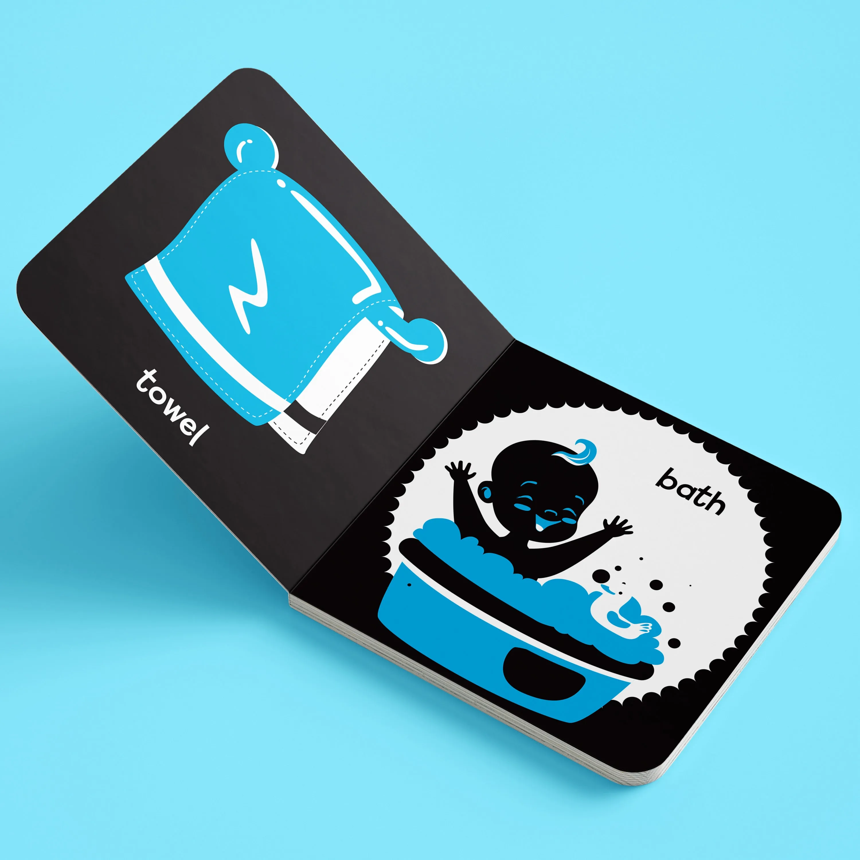 Baby’s First High Contrast Neon Board Book: Bedtime