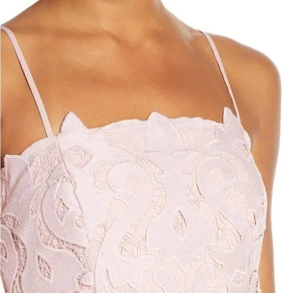 Bardot Lina Lace Sheath dress in pink rose - size 10/L NWOT