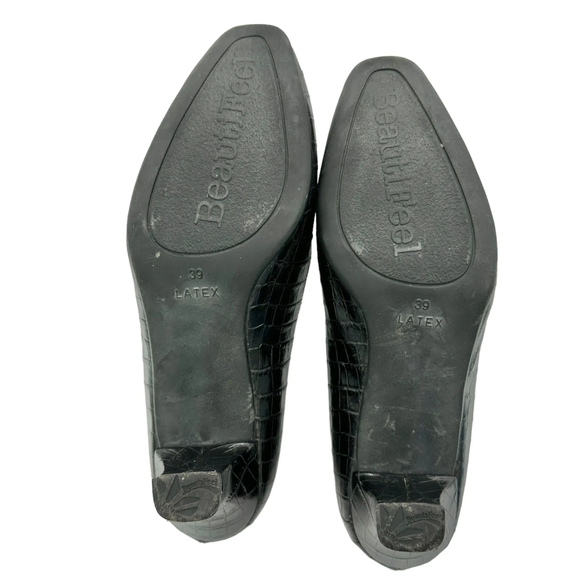 BeautiFeel Pumps Womens 39 EU 8.5 US Black Alligator-Look 2in Heel