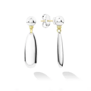 Beloved Smooth Silver Drop Earrings