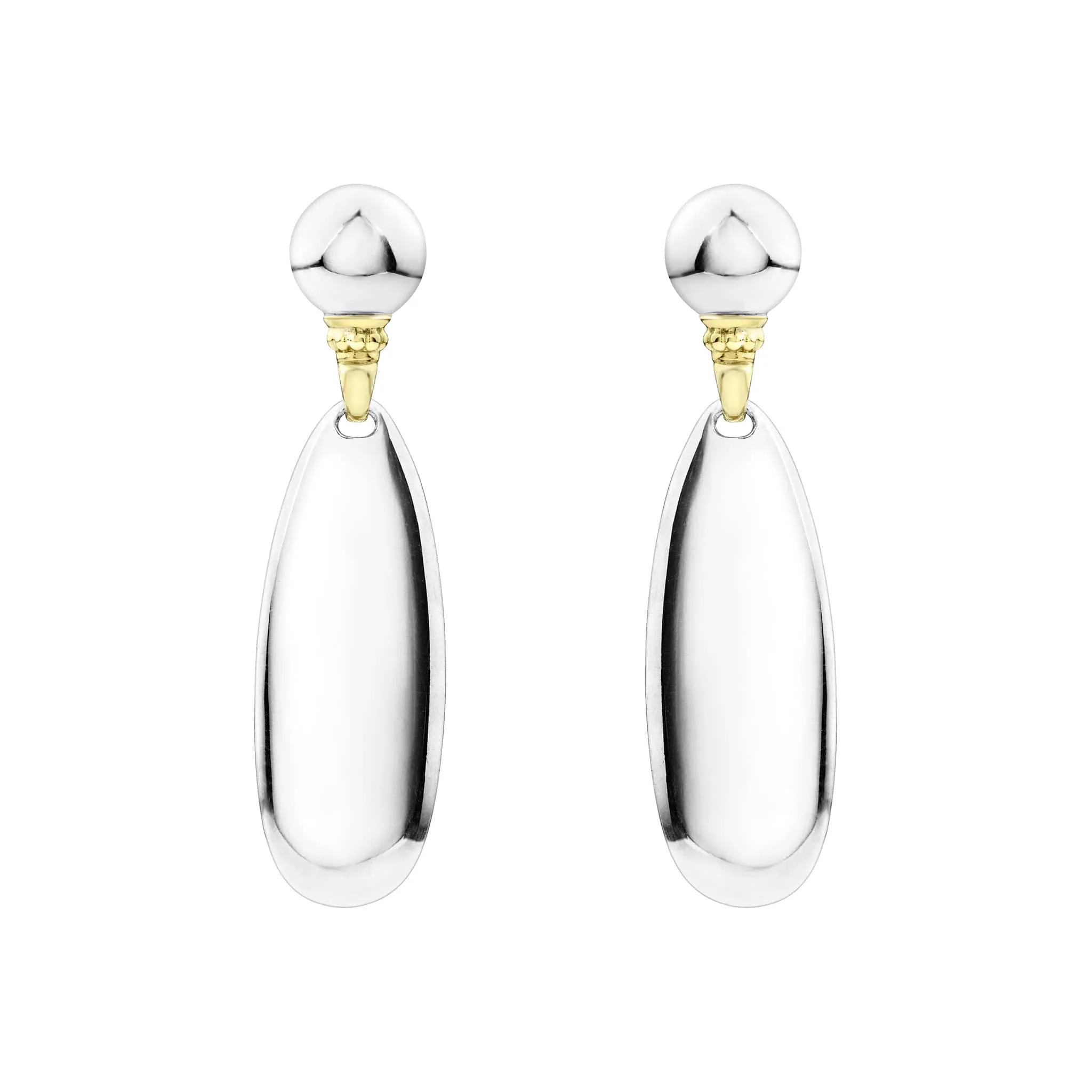 Beloved Smooth Silver Drop Earrings