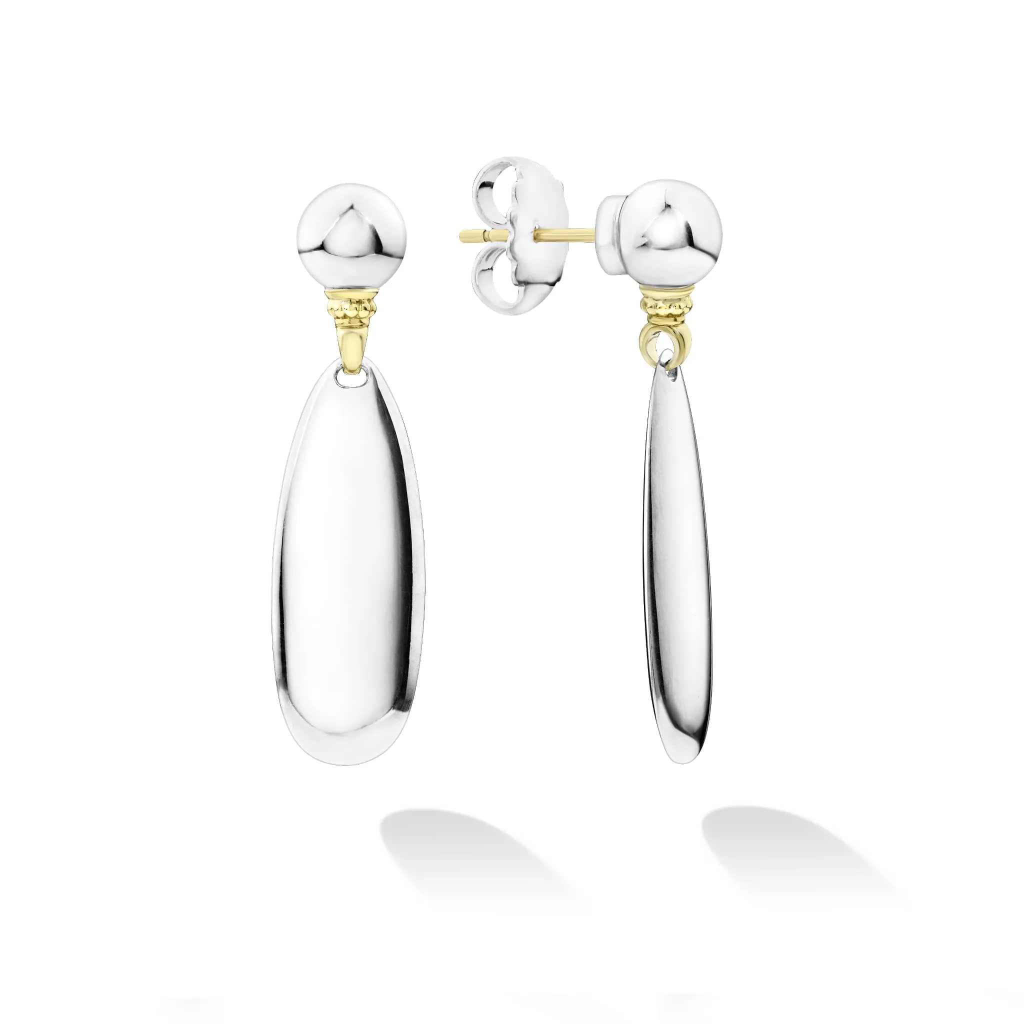 Beloved Smooth Silver Drop Earrings