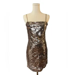 BLOOMINGDALES Sexy Wedding Prom Cocktail Party Flirty Sparkly Mini Dress NWOT
