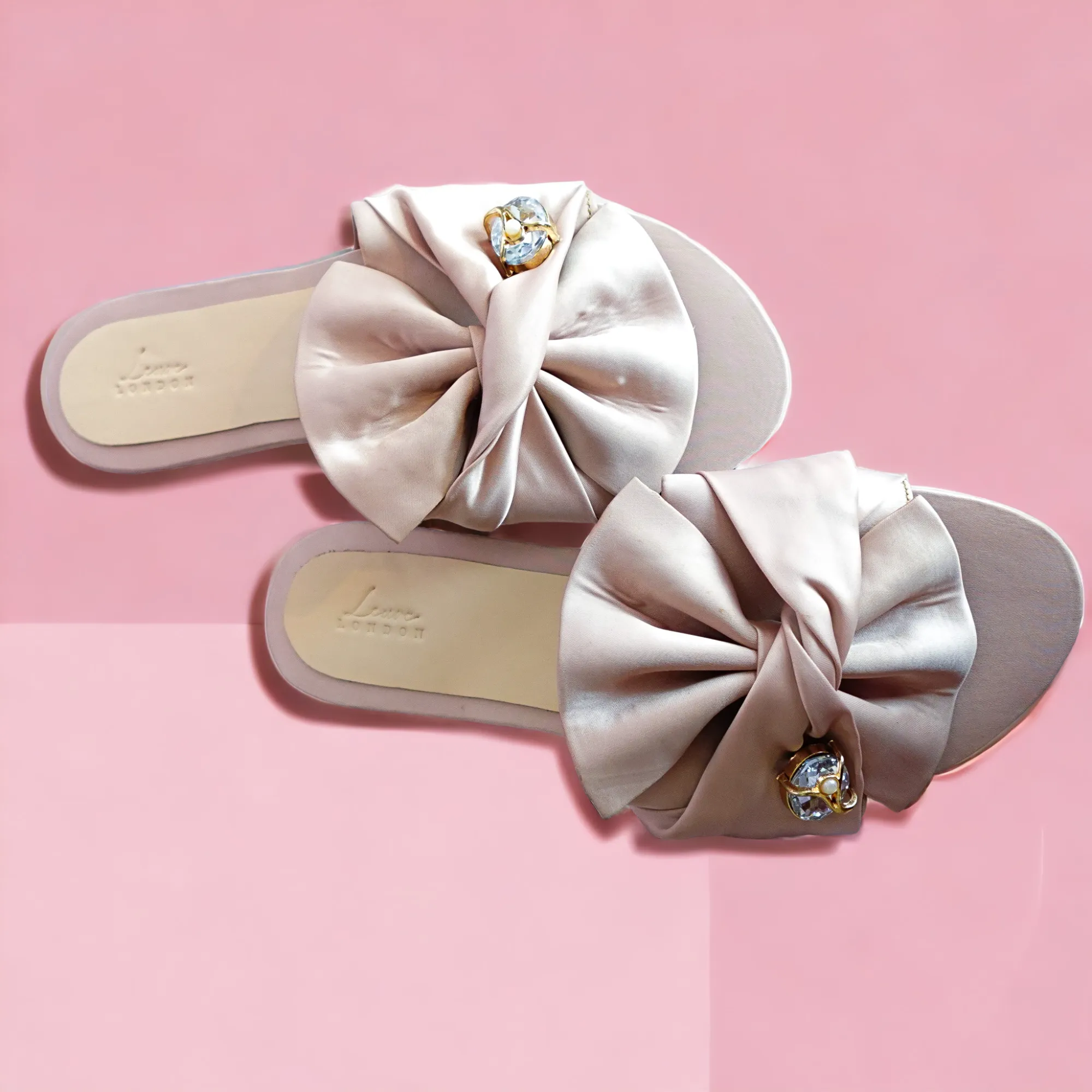 Bow Decor Single Band Espadrille Slide Slipper