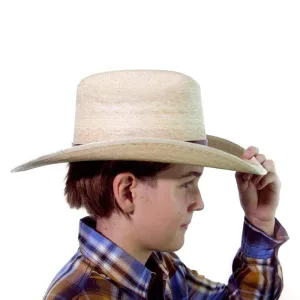Brigalow Elastic Band Youth Western Palm Leaf Hat (16155)
