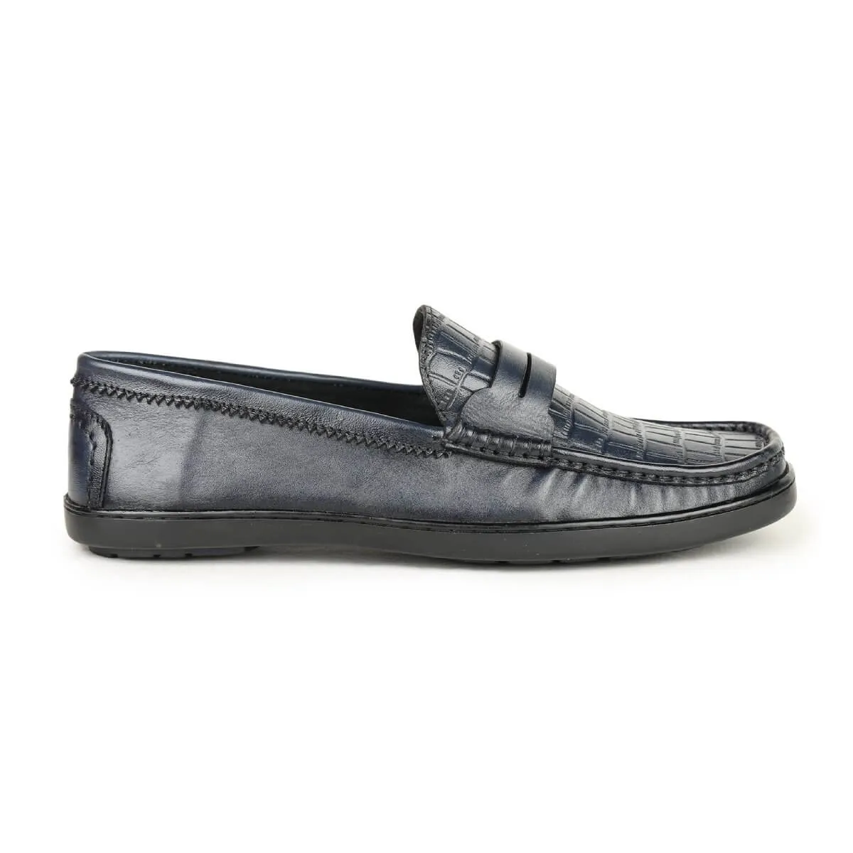 Britmen S-21 Men's Leather Contemporary Penny Loafers