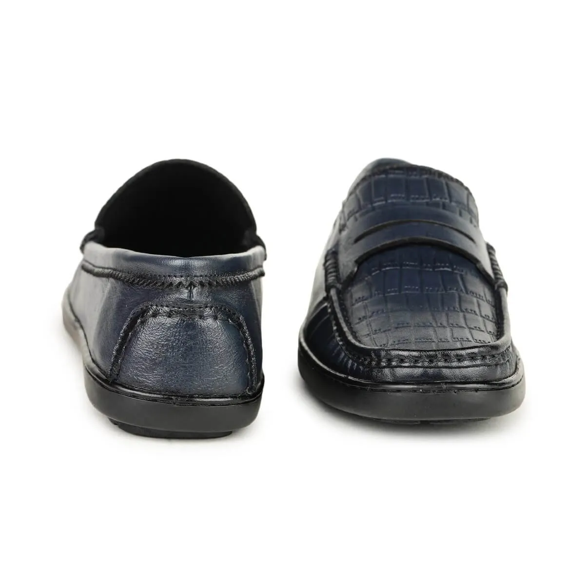 Britmen S-21 Men's Leather Contemporary Penny Loafers
