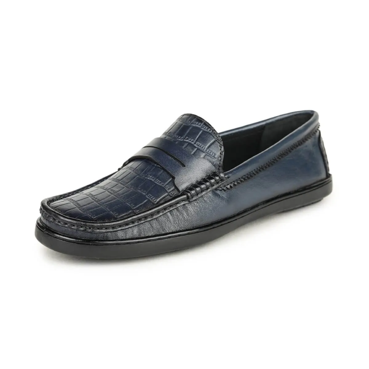 Britmen S-21 Men's Leather Contemporary Penny Loafers