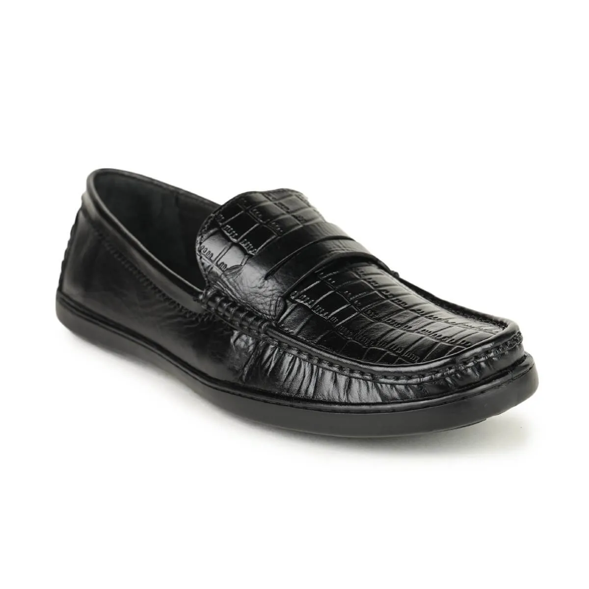 Britmen S-21 Men's Leather Contemporary Penny Loafers