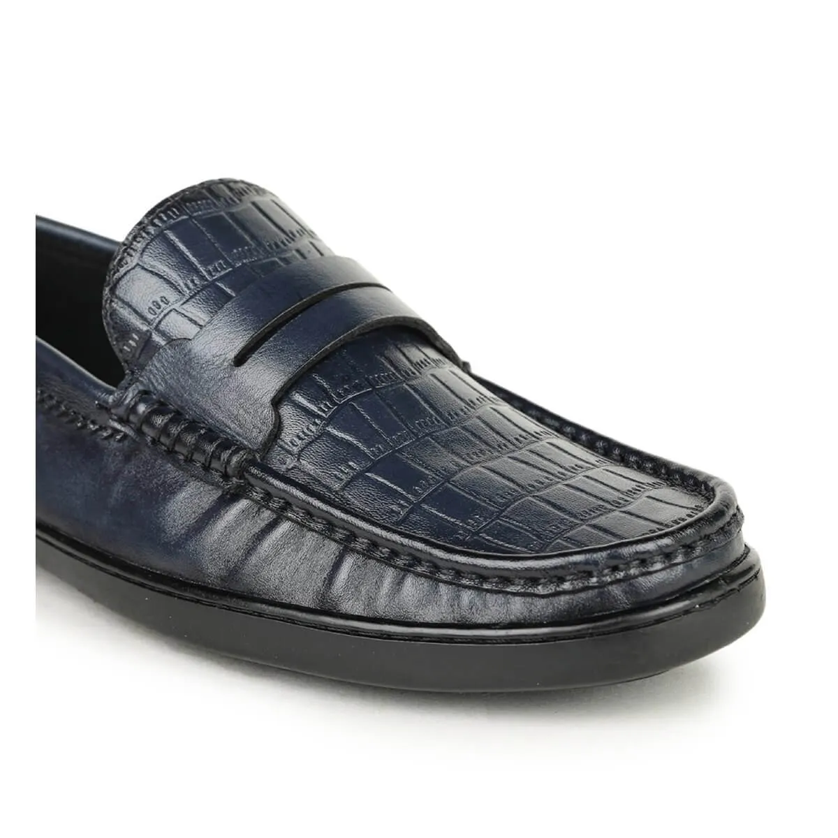 Britmen S-21 Men's Leather Contemporary Penny Loafers