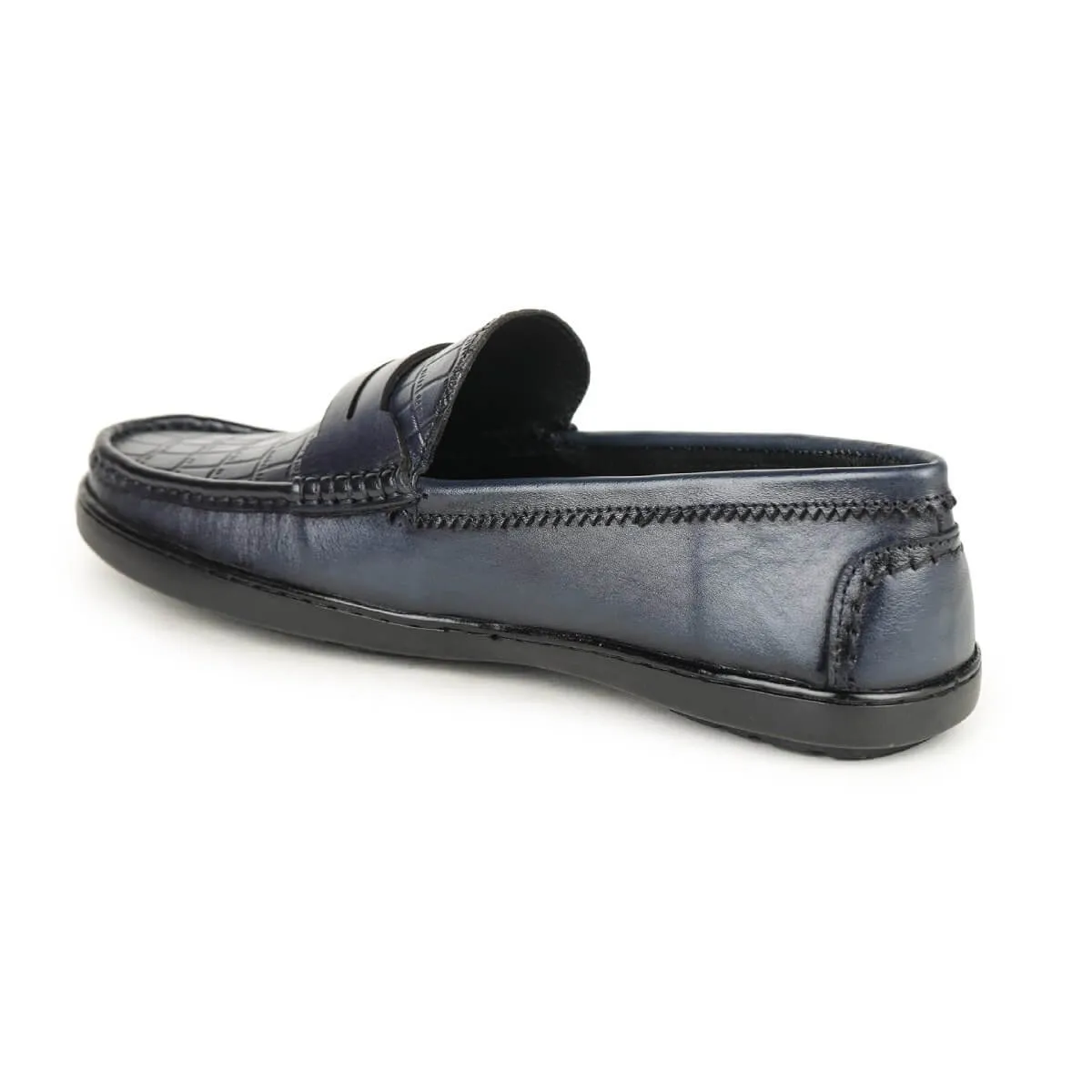 Britmen S-21 Men's Leather Contemporary Penny Loafers