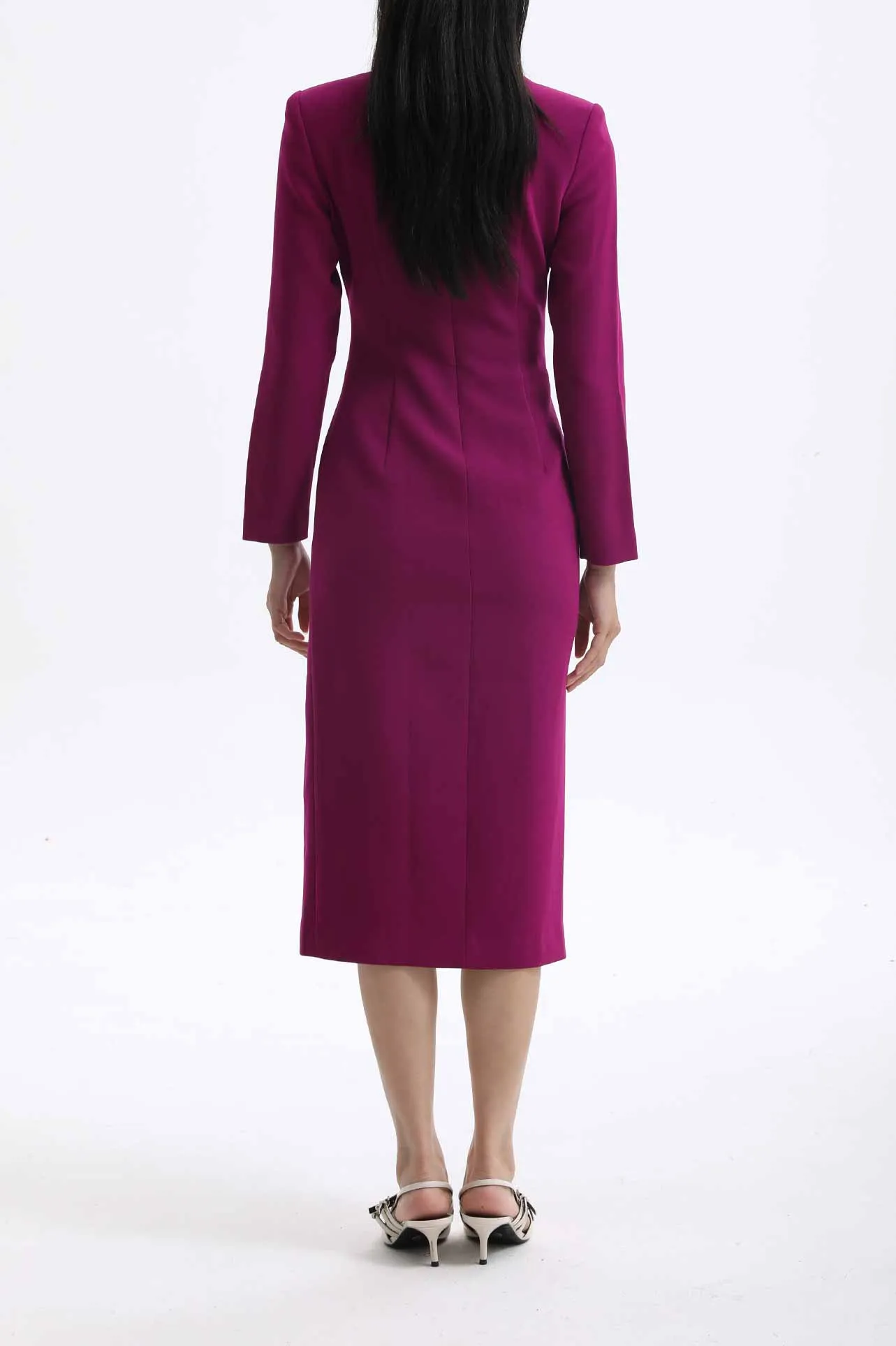 CLASSIC CHEONGSAM DRESS IN PURPLE