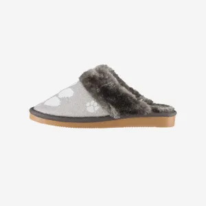 Clemson Tigers Womens Glitter Open Back Fur Moccasin Slipper