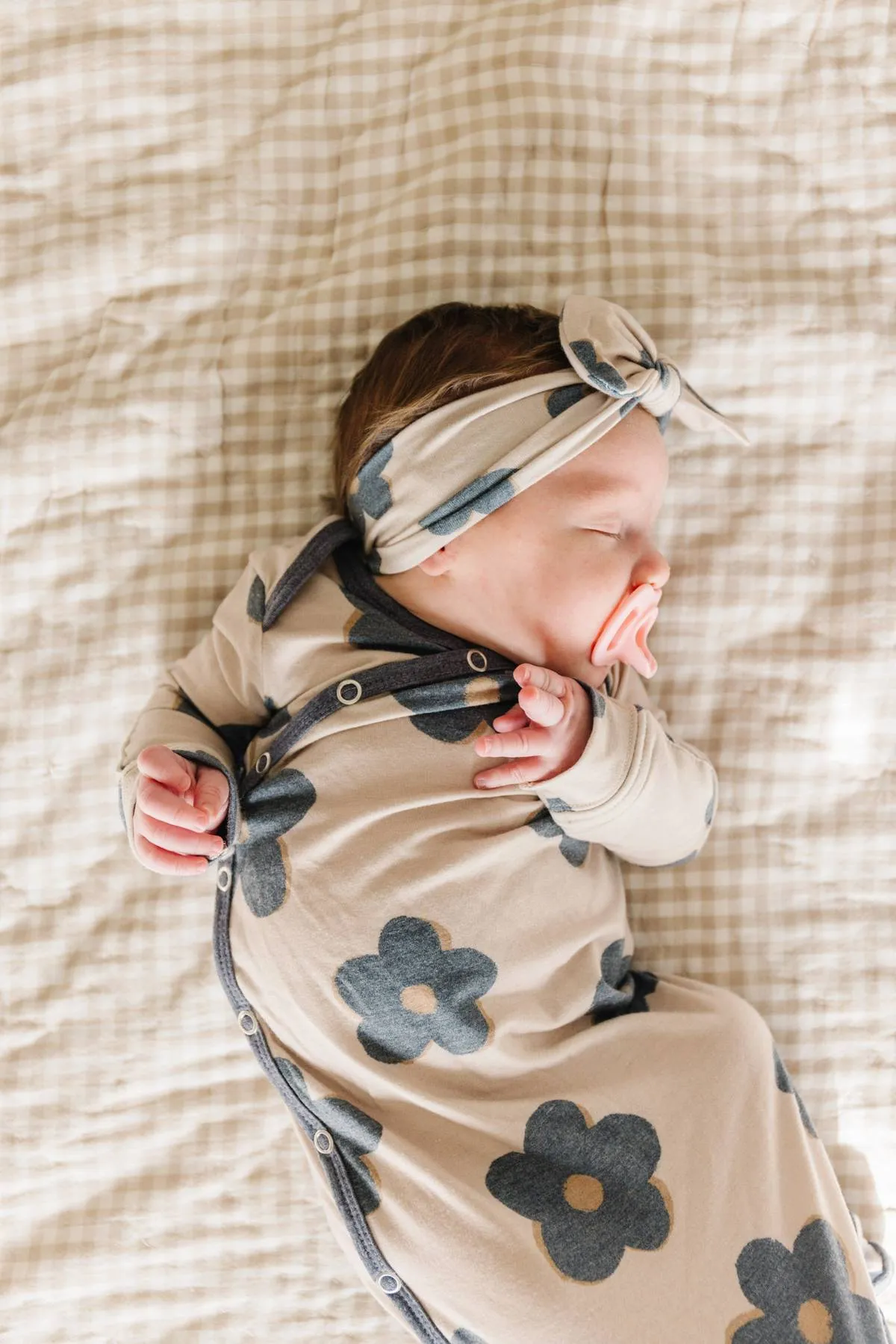 Copper Pearl - Knit Headband Bow - Gemma