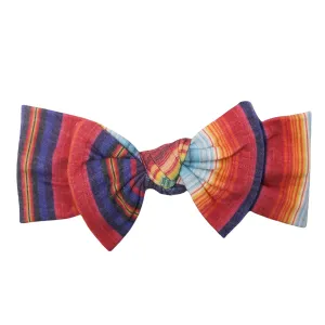 Copper Pearl - Knit Headband Bow - Serape
