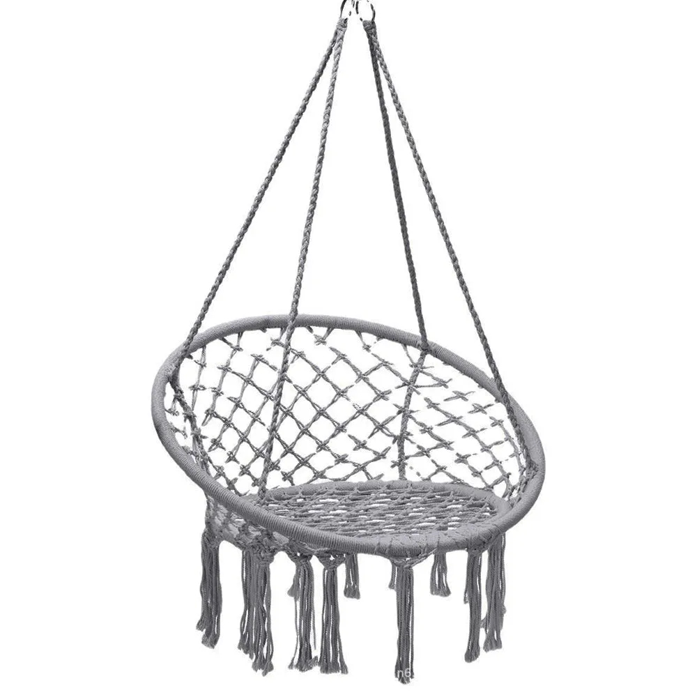 Cotton Hammock Hanging Chair Swings Comfortable Sturdy Knitted For Living Room & Patio