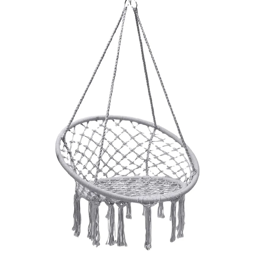 Cotton Hammock Hanging Chair Swings Comfortable Sturdy Knitted For Living Room & Patio
