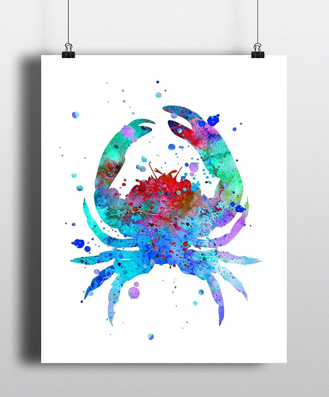 Crab Watercolor Art Print - Unframed