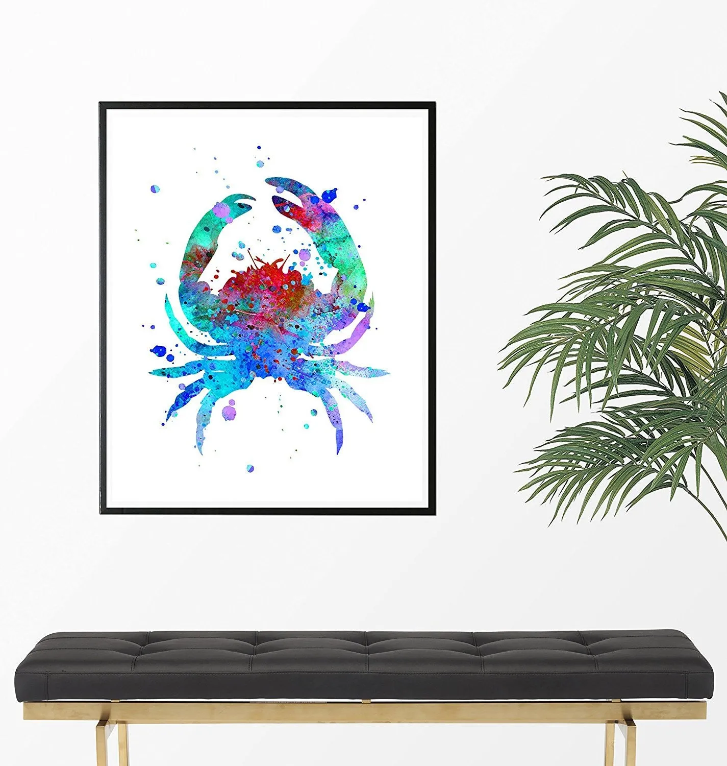Crab Watercolor Art Print - Unframed