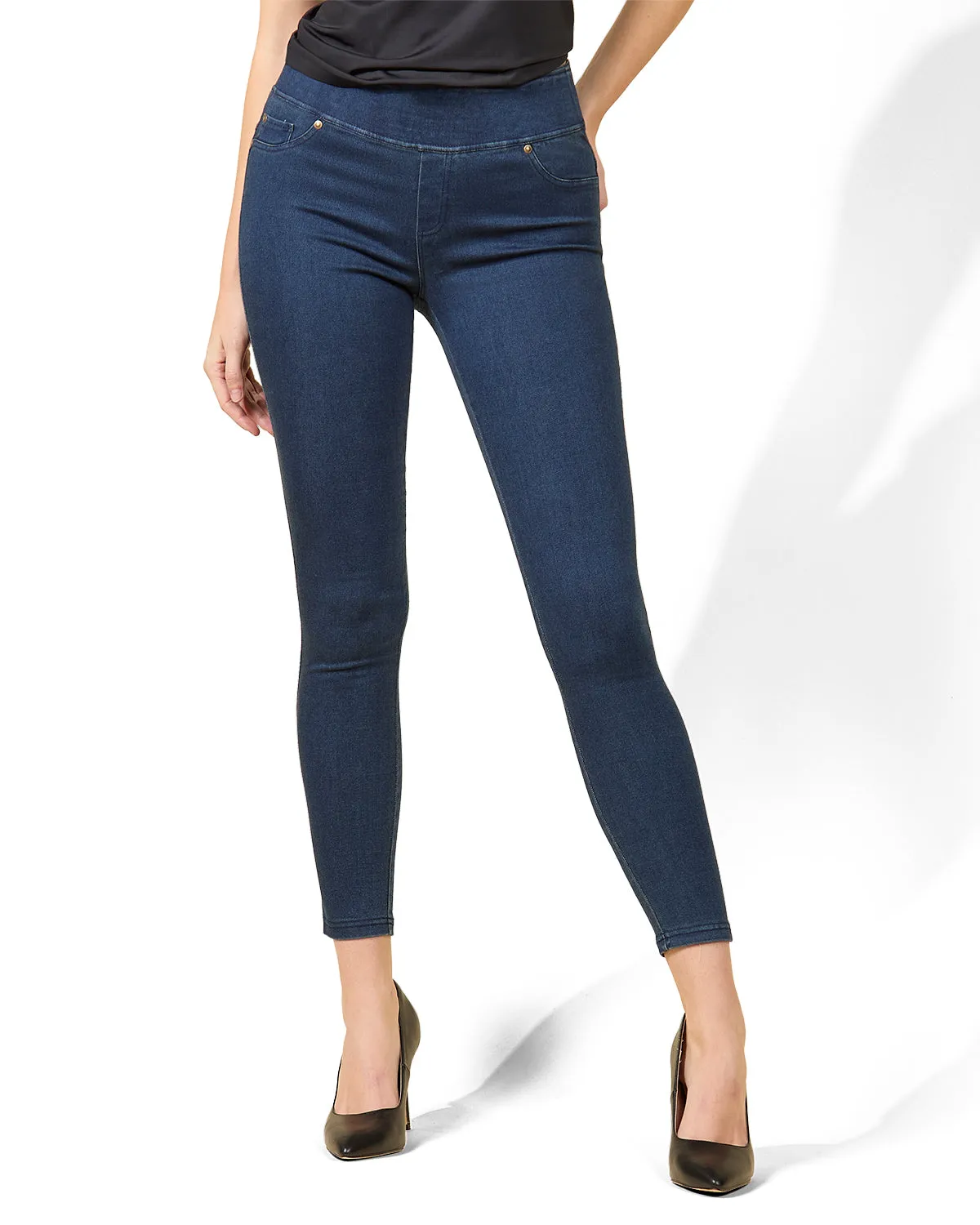 Dark Wash Bamboo Blend Denim Jeggings