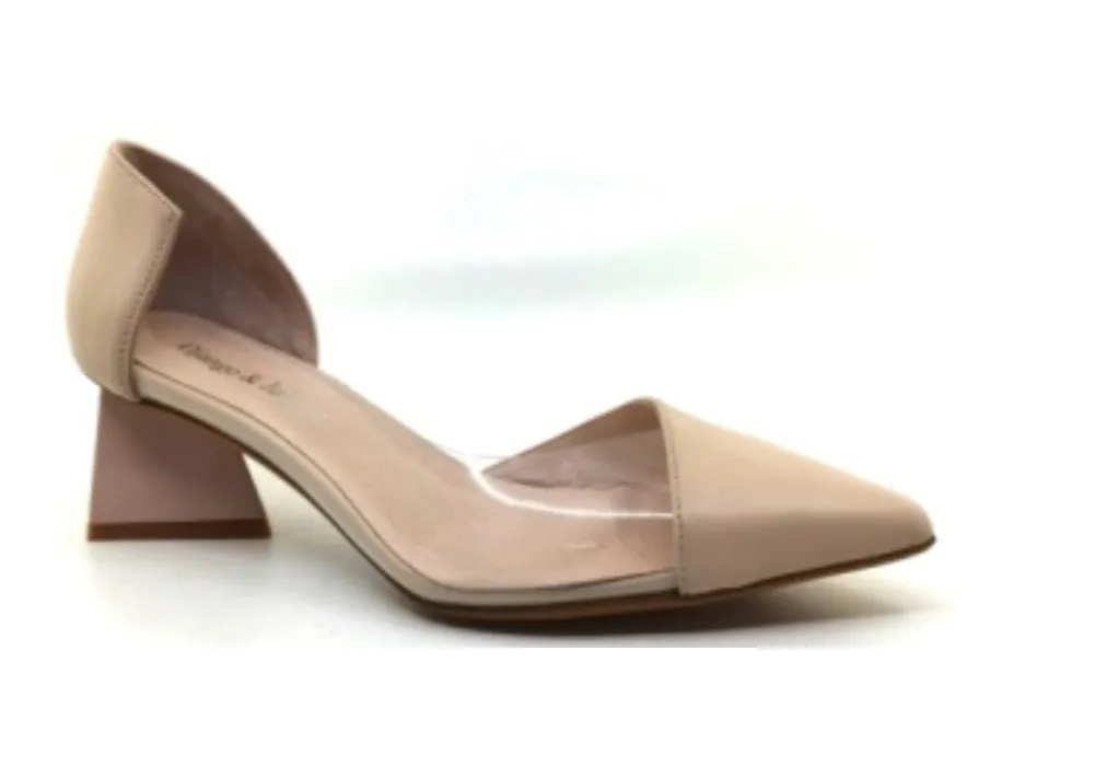 Django and Juliette - Islen - Nude Leather/Clear Vinylite