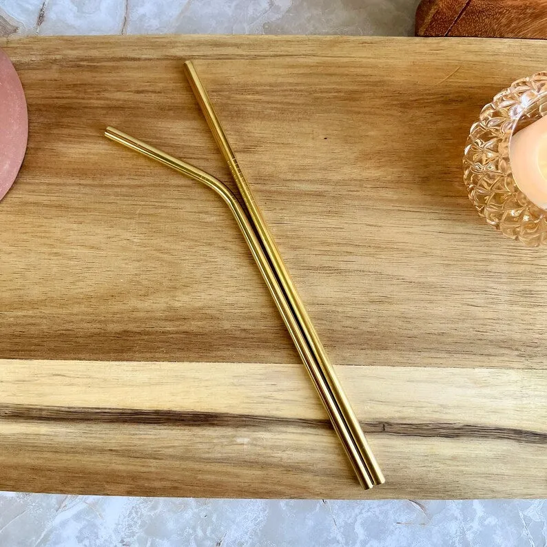 Eco-Friendly Reusable Straws - 2 Piece