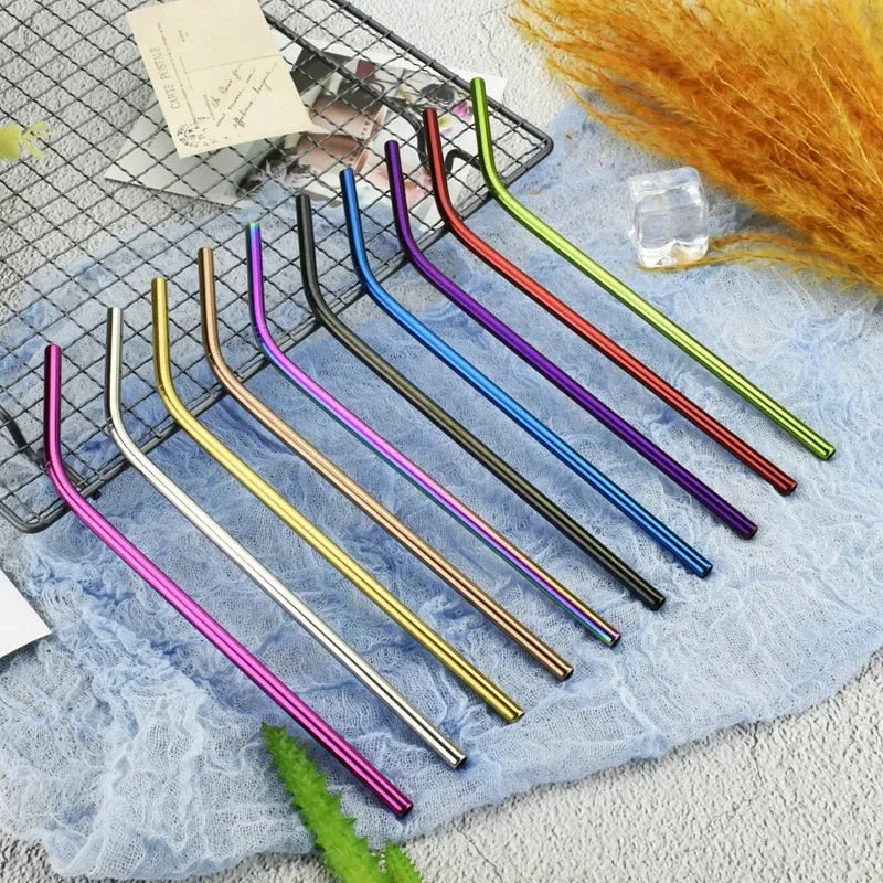 Eco-Friendly Reusable Straws - 2 Piece