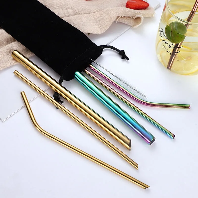 Eco-Friendly Reusable Straws - 2 Piece