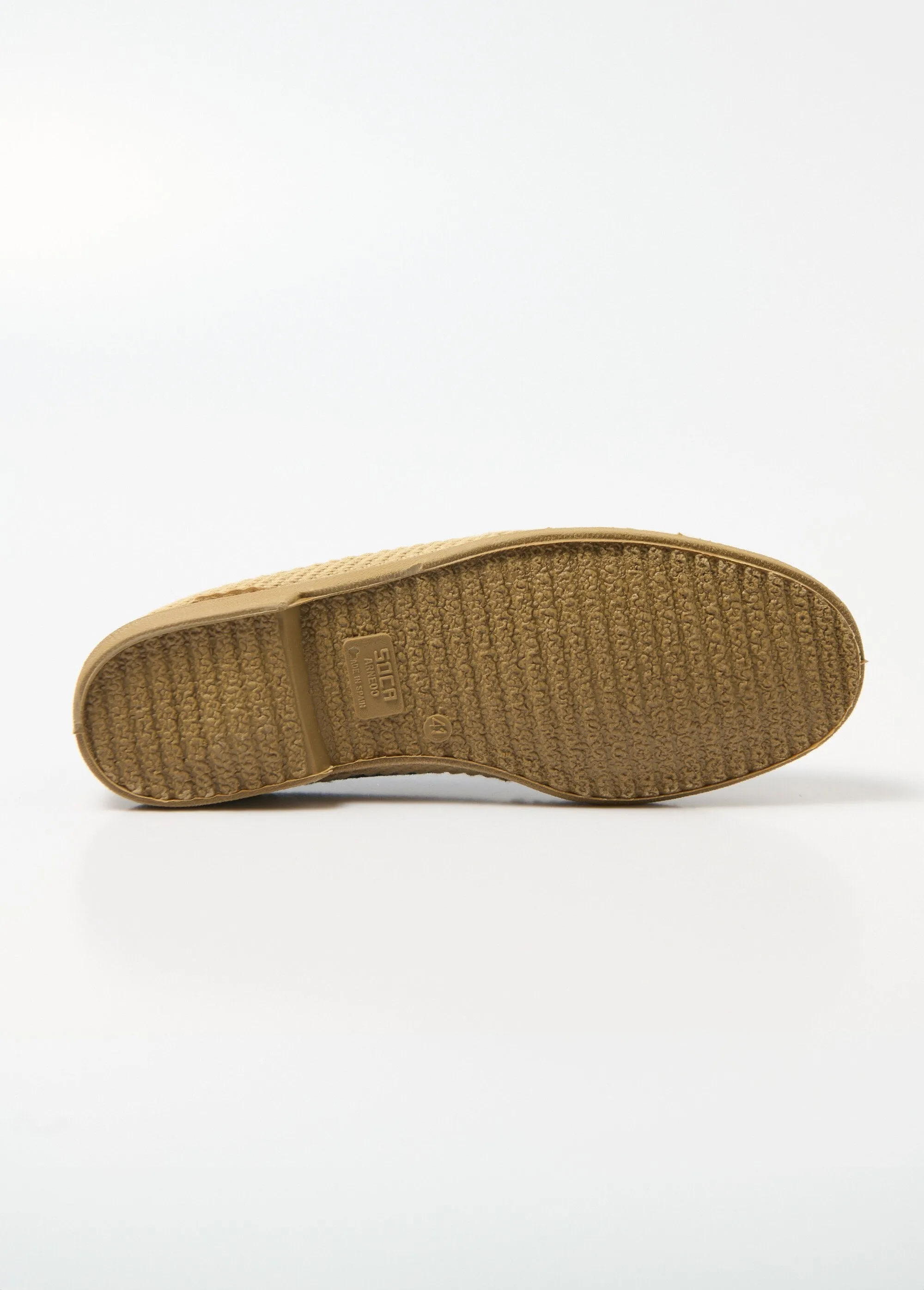 Elasticated perforated canvas loafers
