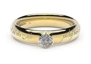 Elegant Elvish Engagement Ring, ~.33ct 18ct Yellow Gold