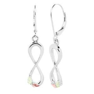 Elegant Infinity - Sterling Silver Black Hills Gold Earrings