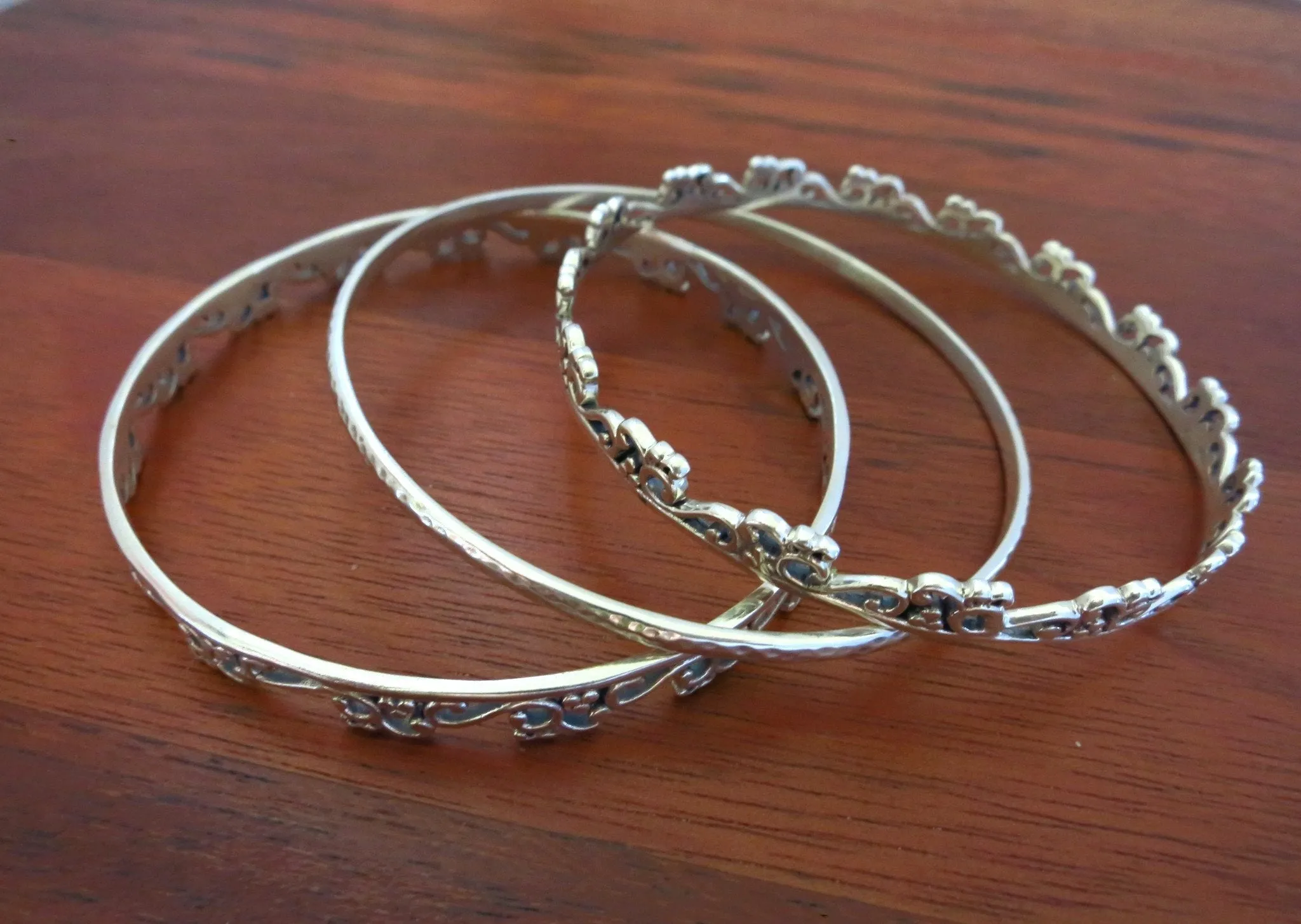 Elegant, Kutch-inspired, three bangle stack