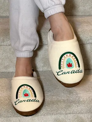 Elegant Maple Arch Canada Moccasin Slippers