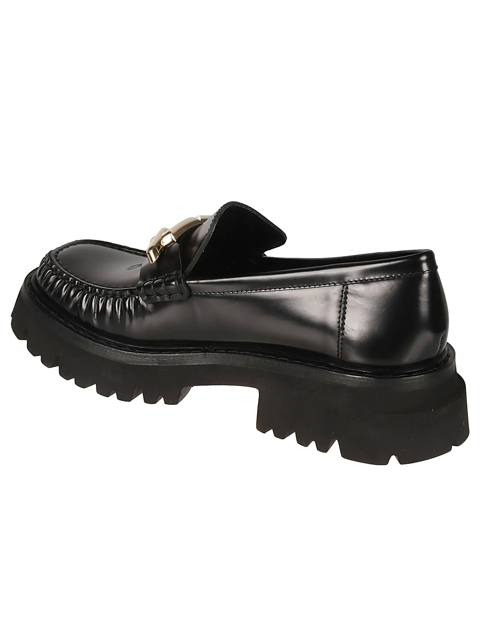Ferragamo Gancini Hook-Buckle Leather Loafers for Women
