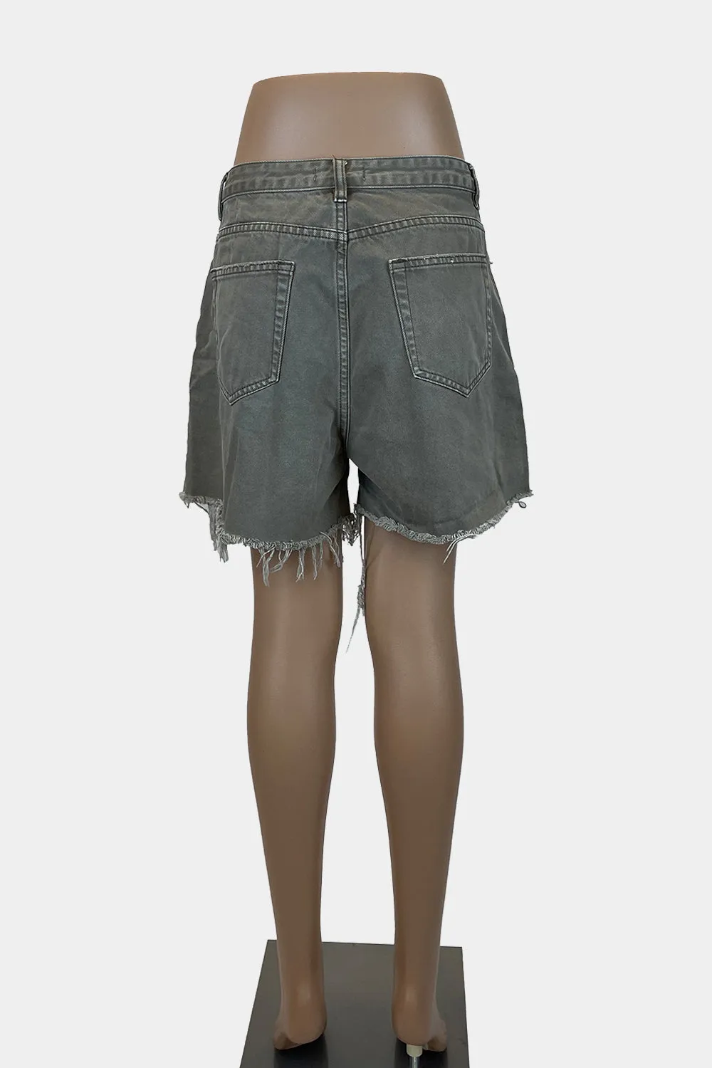 GLASSONS Khaki Denim Shorts