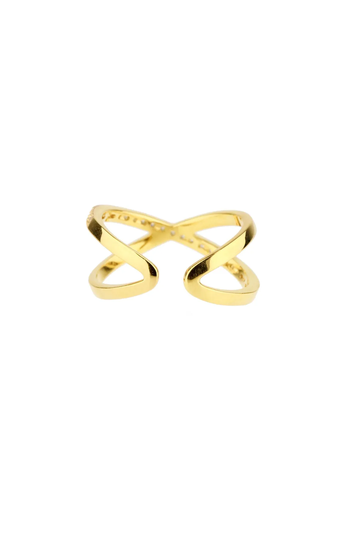 Gold X Ring
