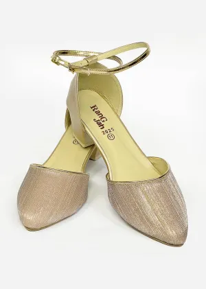Golden Color Back Close Shoe-RS10