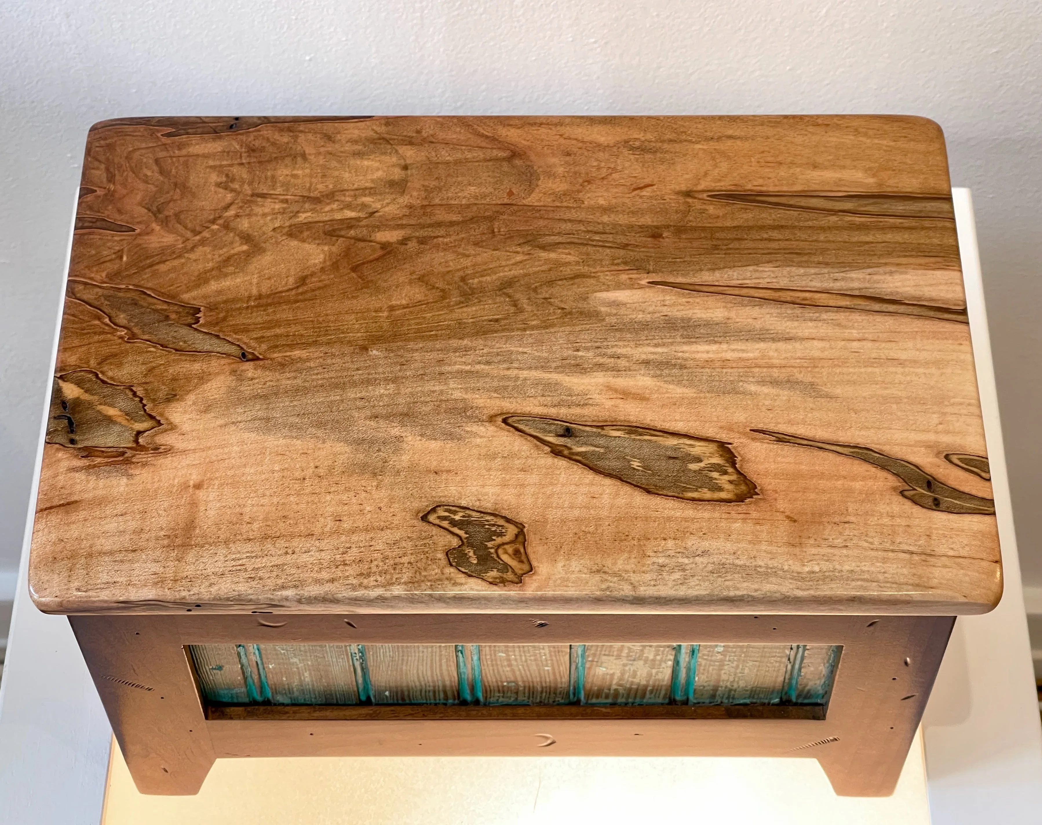 Handmade "Treasure Chest" with Cherry, Reclaimed Barnwood and Ambrosia Maple