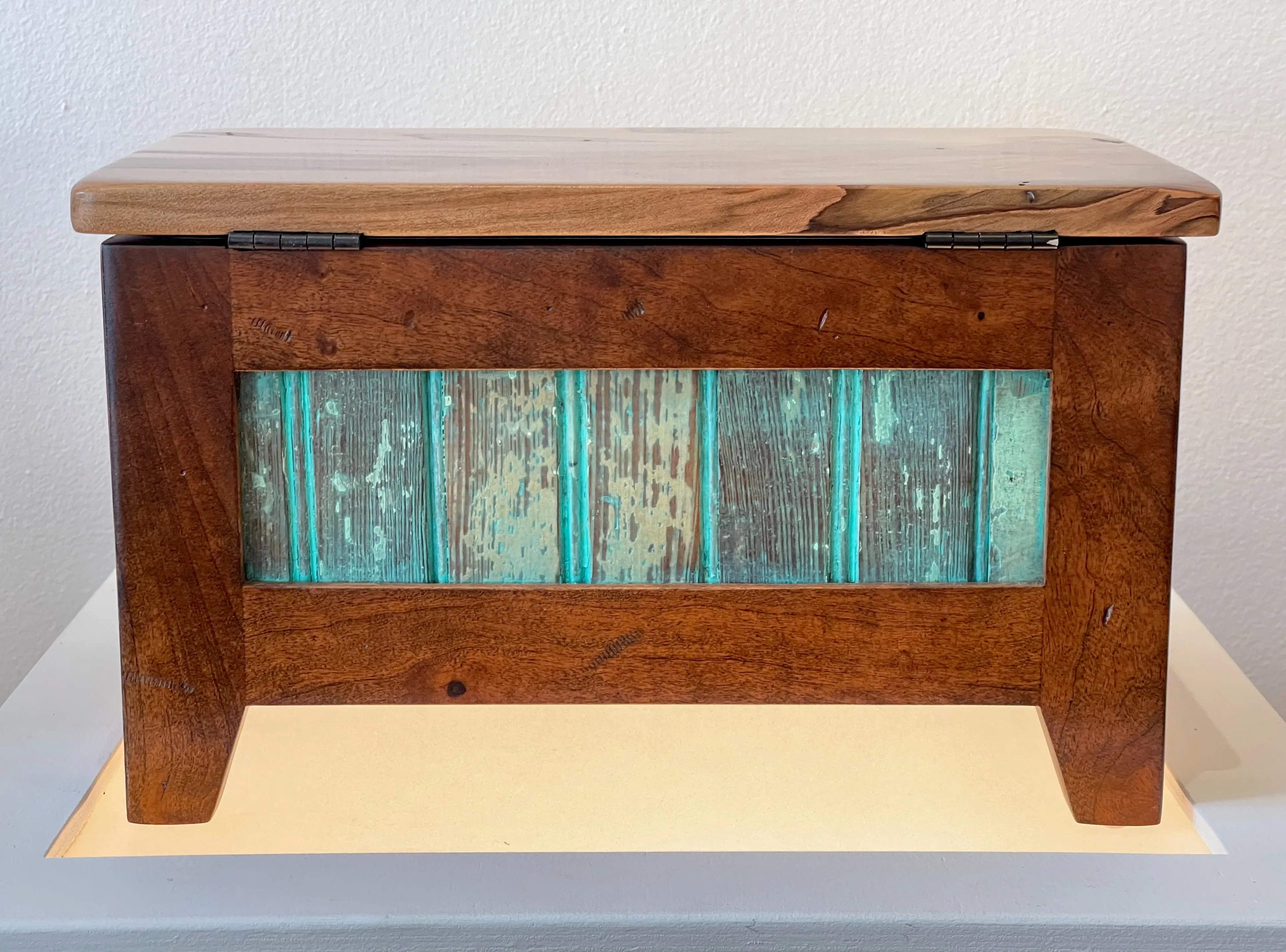 Handmade "Treasure Chest" with Cherry, Reclaimed Barnwood and Ambrosia Maple