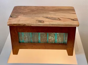 Handmade "Treasure Chest" with Cherry, Reclaimed Barnwood and Ambrosia Maple