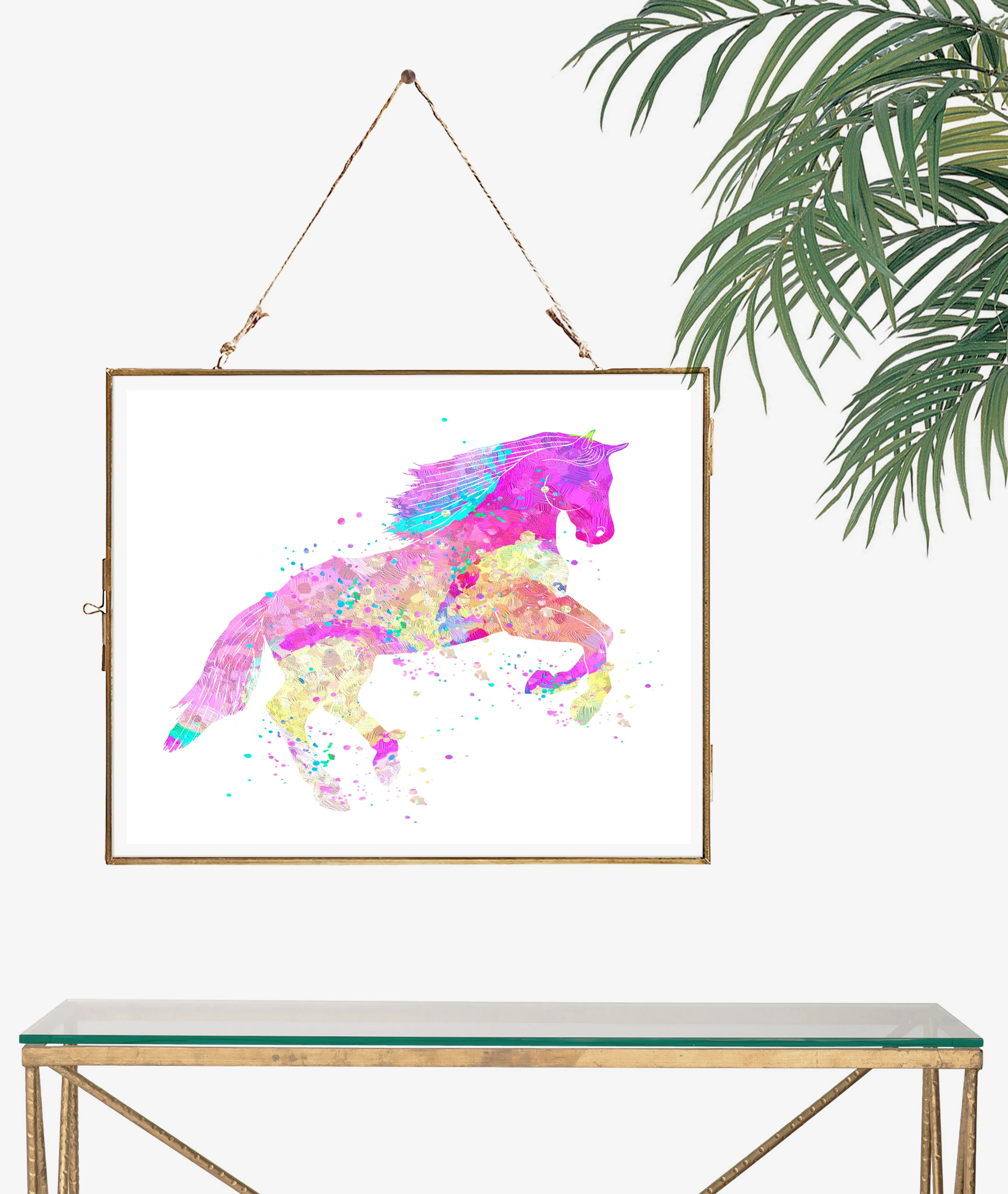 Horse Watercolor Art Print - Unframed