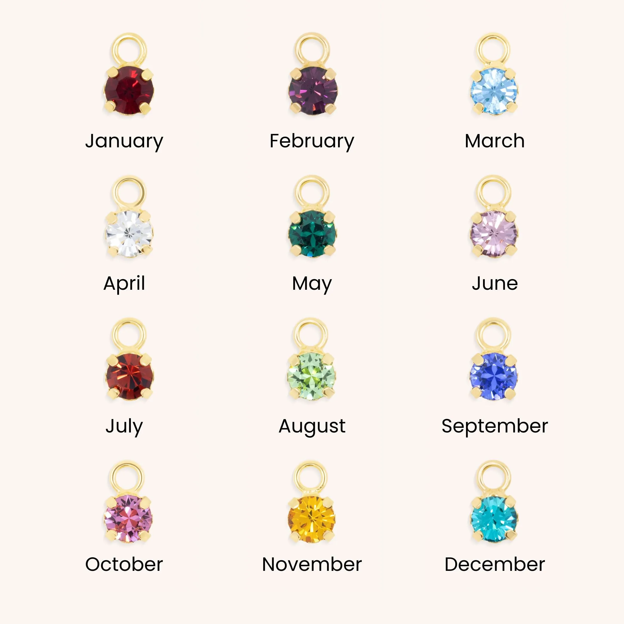 Initial & Birthstone Chunky Horsebit Bracelet, Gold