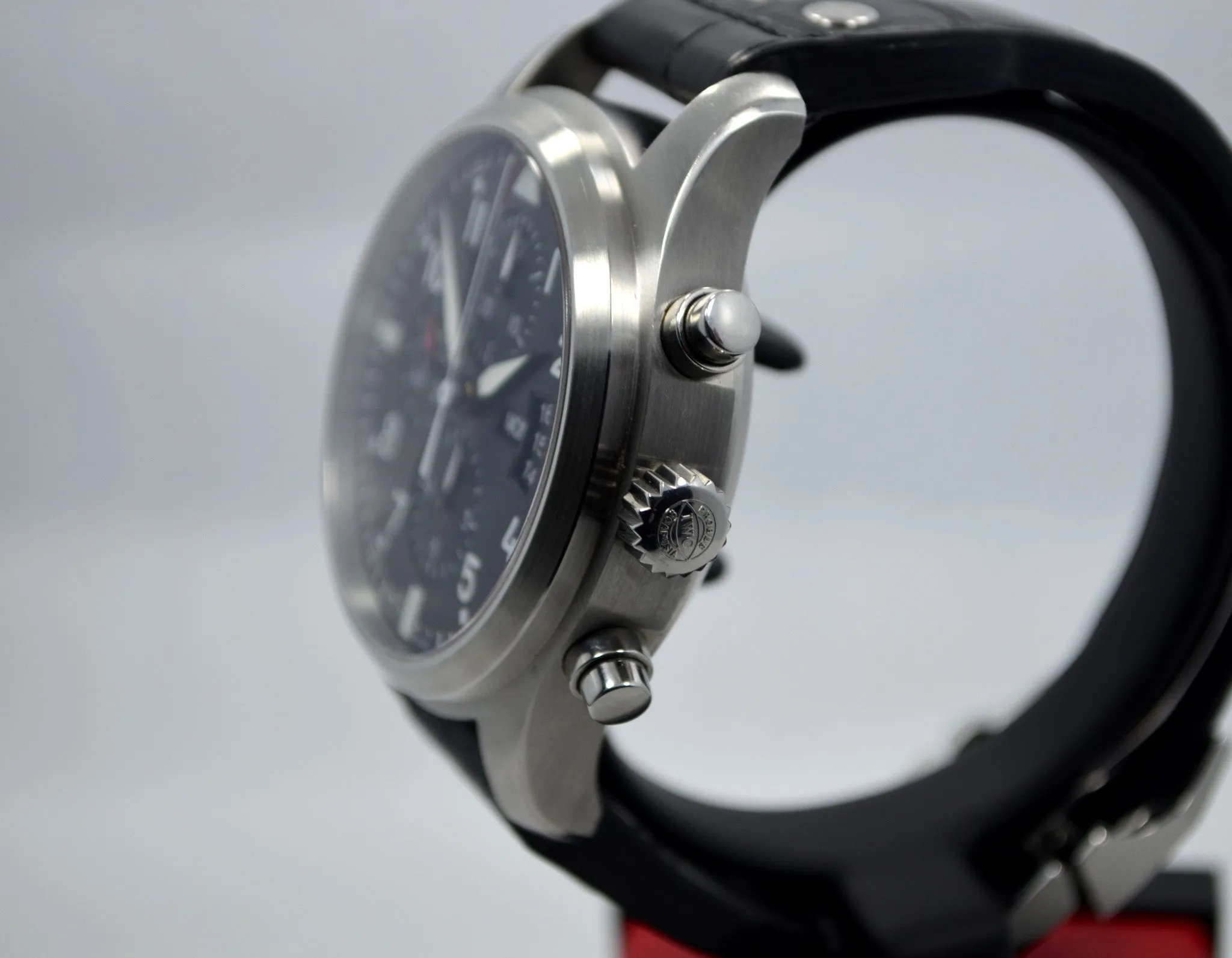 IWC Pilots Double Chronograph IW377801 Stainless Steel Black Dial 46mm Watch