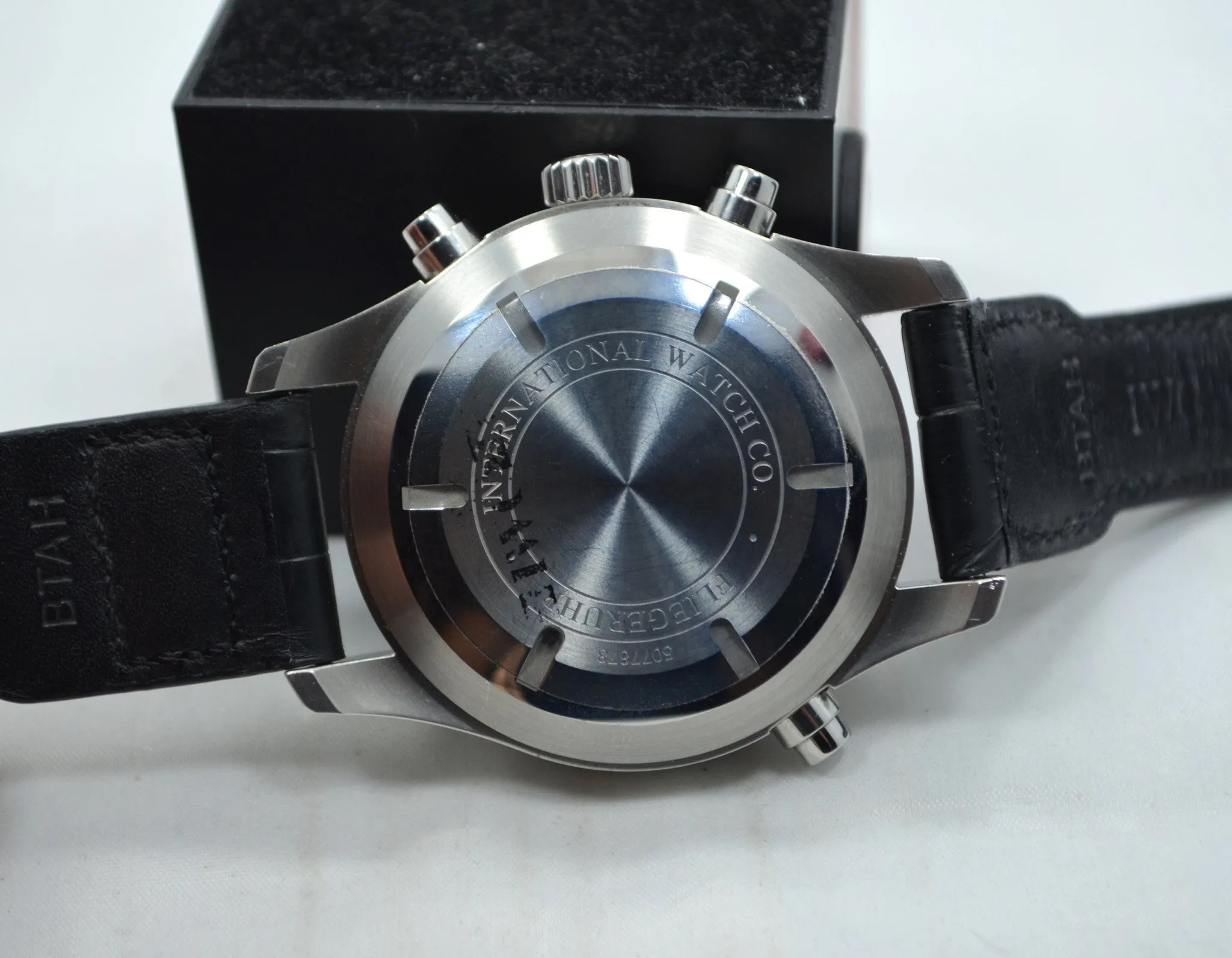 IWC Pilots Double Chronograph IW377801 Stainless Steel Black Dial 46mm Watch